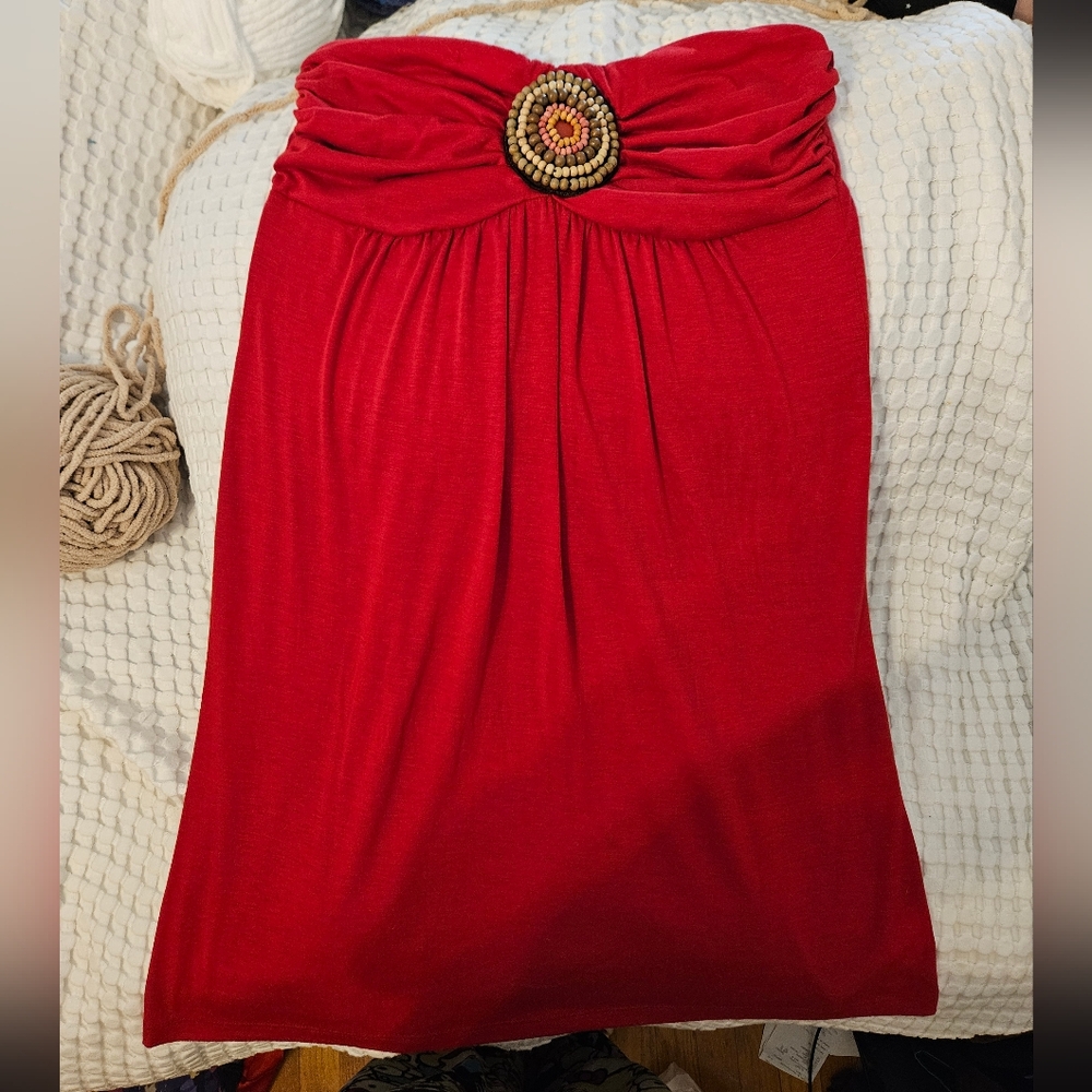 Strapless summer dress